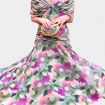 Florendra™ | Floral Print V-Neck Maxi Dress