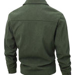 KZZ Men's Corduroy Jacket - Autumn/Winter Warm Collar Casual Coat
