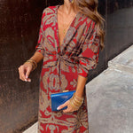 The Spark | Elegant Floral Midi Dress