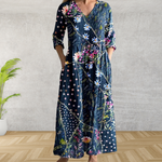 Yulya™ | Elegant Floral Print Midi Dress