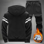 KZZ Men's Winter Thick Warm Hooded Sweater & Pants Set