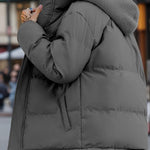 KZZ Men's Thickened Windproof Winter Jacket - Cold-Resistant Warm Fleece Lined Hooded Coat