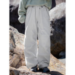 Winter Fleece-lined Drawstring Waterproof Pants