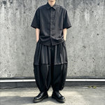 Japanese Style High-Waisted Pleated Lantern Pants