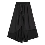 Women's Japanese Loose Draped Cropped Culottes Casual Pants