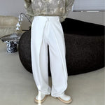 3D Dual Waistbands Loose Wide-leg Trousers