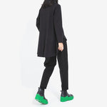 Loose-fitting Casual Turtleneck T-shirt