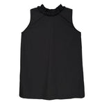 Women's Ruffle Trim Petal Collar Sleeveless Blouse