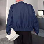 American Retro Plaid Patchwork Faux Two-piece Jacket