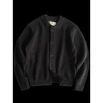 Heavyweight Cotton Crewneck Button Up Knitted Cardigan