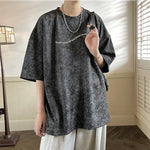 American Vintage Letter Print Short Sleeve T-Shirt