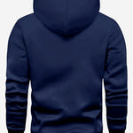 KZZ print hoodie men's fleece sweatshirt, United States letter print unisex casual