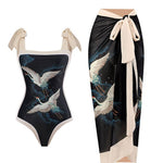 One Piece Swimsuit Chiffon Skirt Two-piece set