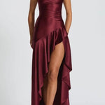 Halter Backless Ruffled Maxi Dress