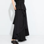 Women's Japanese Loose Draped Cropped Culottes Casual Pants