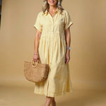 The Spark | Elegant Soft Striped Dress