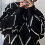 Winter Rhombus Plush Pullover Sweater