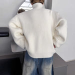 3D Twisted Turtleneck Pullover Sweater