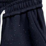 Starry Rhinestone Cuffed Sweatpants