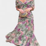 Florendra™ | Floral Print V-Neck Maxi Dress