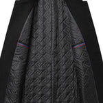 KZZ Men's Solid Color Overcoat, Elegant, Casual, Comfortable Long-Sleeved Button-Down Jacket