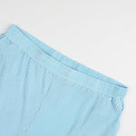 KZZ Solid-Color & Striped Short-Sleeve Two-Piece Set