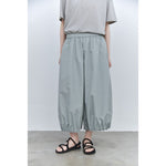 Women's Japanese Lightweight Pleated Hem Cropped Wide-leg Pants