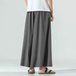 Retro Ice Silk Wide-Leg Skirt Pants