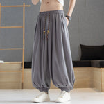 Loose Draped Ankle Tied Casual Harem Pants