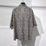 Leopard Print Wrinkle-free Loose-fitting Shirt