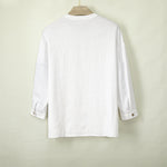 Round Neck Casual Three-quarter Sleeve T-shirt