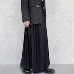 Dark A-Line Pleated Culottes Hakama Pants