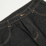 American Retro Inverted Design Embroidered Scimitar Jeans