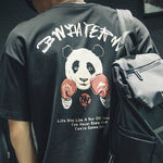 Panda Print Cotton Short Sleeve T-Shirt
