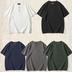 320g Heavyweight Loose Fit Henley T-Shirt