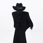 Stand-up Collar Padded Shoulder Jacket