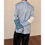 Silky Sequined Tassel Stage Party Shirt Jacket