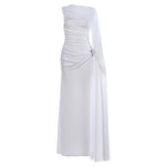 Willow Rowe | Draped Cape-Sleeve Maxi Dress For Women
