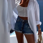 Casual Sequin Beaded Shirt