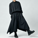 Japanese Lyocell Draped Loose Stand Collar Shirt Pants Two-piece Set