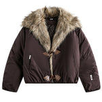 Faux Fur Collar Loose Thick Jacket
