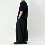 Japanese Elastic-waist Casual Cropped Wide-leg Pants