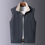 KZZ Men's Winter Outdoor Fleece Vest Sleeveless Jacket Thickly Padded Lined
