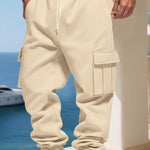 KZZ Men's Loose Fit Fleece Lined Cargo Pants