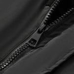 KZZ Men's Solid Color Pocket Zipper Hooded Coat