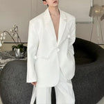 French Rose-ribbon Suit Jacket Straight-leg Casual Trousers Two-piece Set
