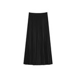 Women's High-waisted Loose Pleated Midi Skirt