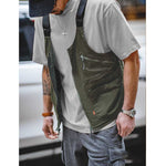 Retro Multi-pocket Dual-purpose Crossbody Vest