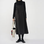 Winter Loose-fitting Casual Quilted Suspender Dress