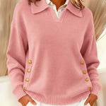 Vynette™ | V-Neck Sweater with Collar